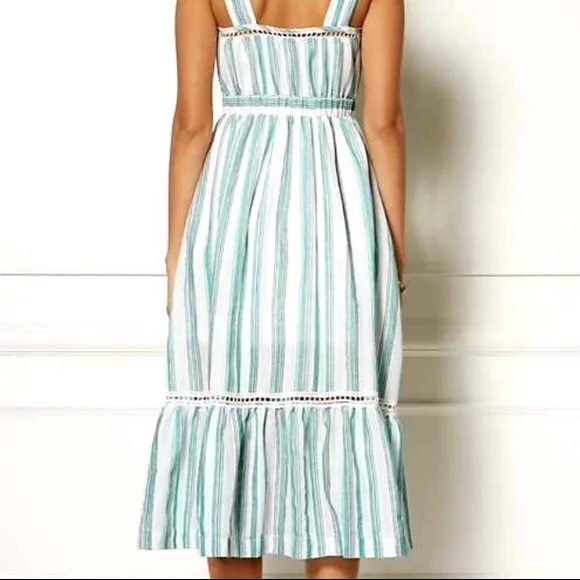 Cameron White Stripe Maxi Dress - Eva Mendes Collection for New York & Co, XS - Picture 2 of 13